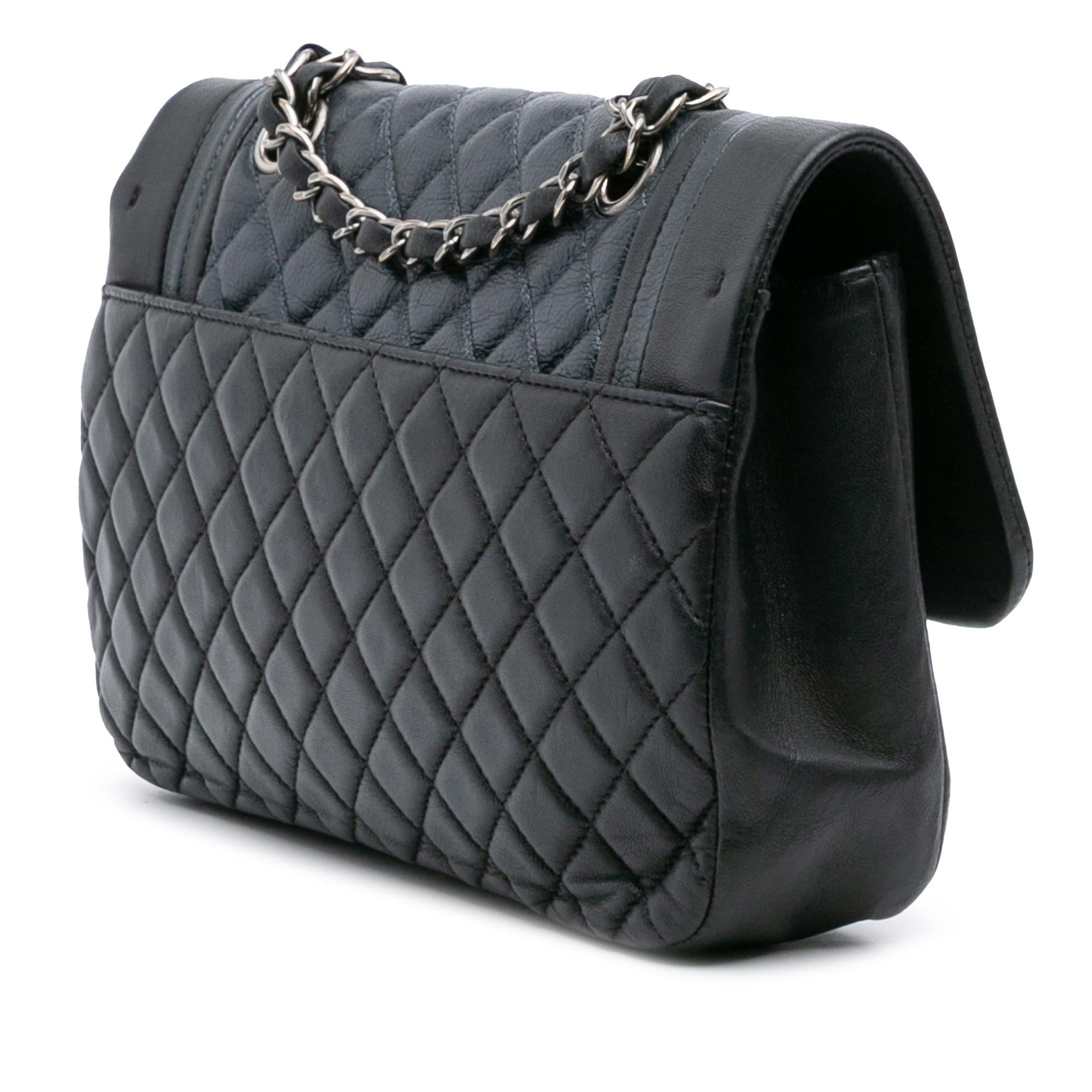 Chanel Medium Bicolor Quilted Calfskin Flap