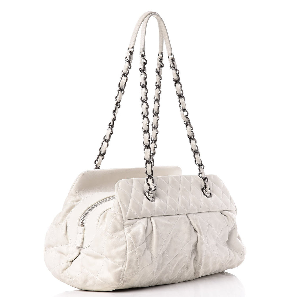 CHANEL Iridescent Quilted Calfskin Medium Bowler Bag