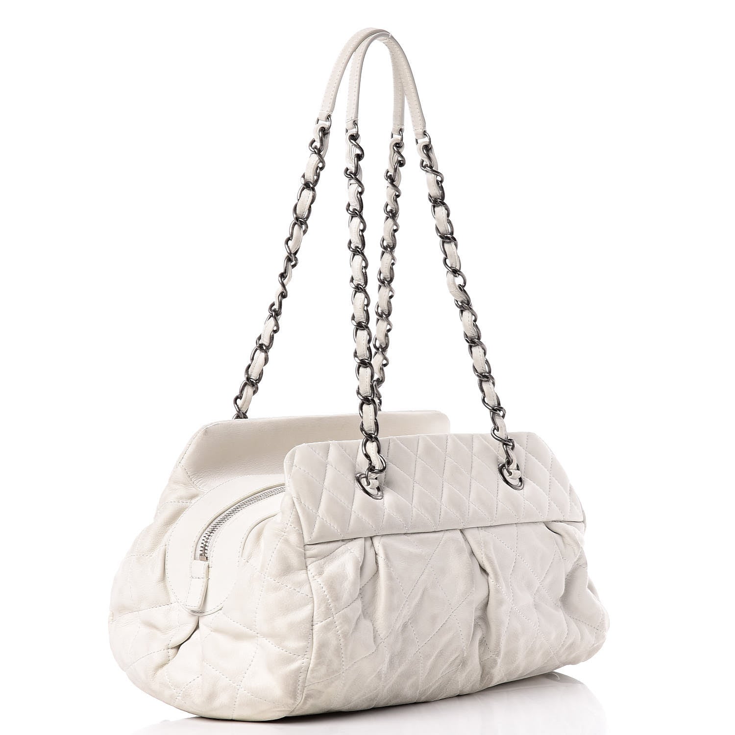 CHANEL Iridescent Quilted Calfskin Medium Bowler Bag