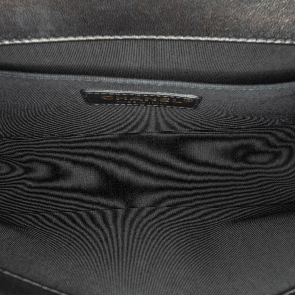 Chanel Medium Braided Chevron Cotton and Lambskin Boy Flap (SHG-zXlQPe)