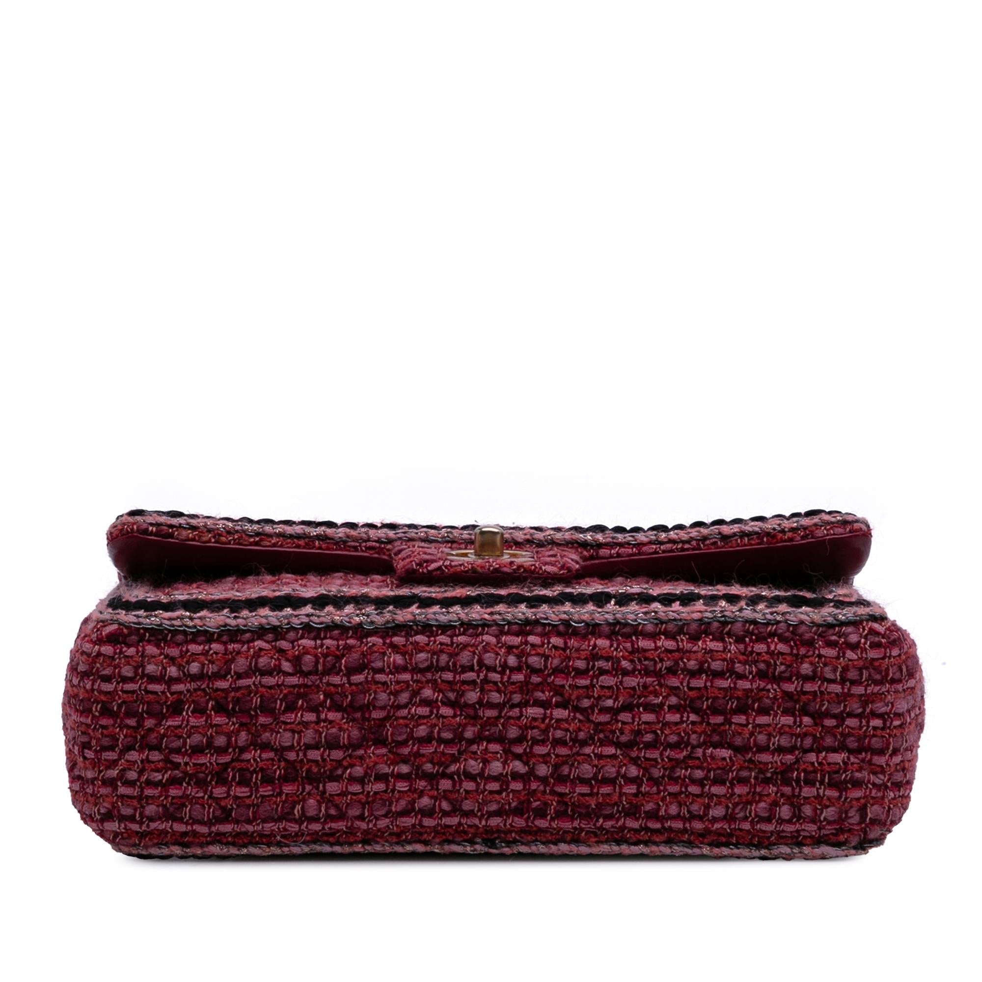 Chanel Medium Braided Classic Tweed Single Flap