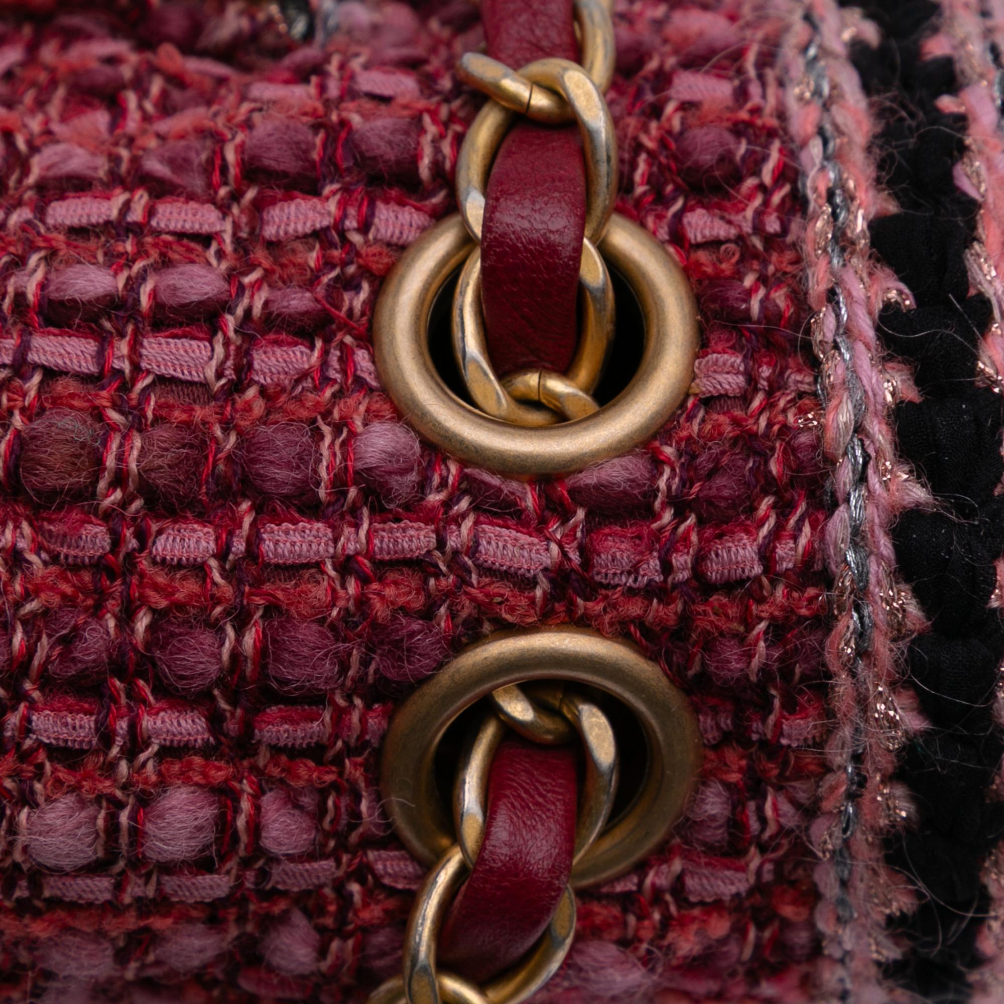 Chanel Medium Braided Classic Tweed Single Flap