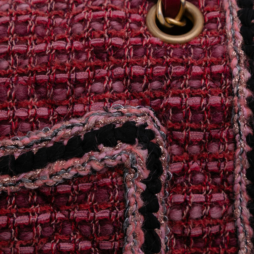 Chanel Medium Braided Classic Tweed Single Flap