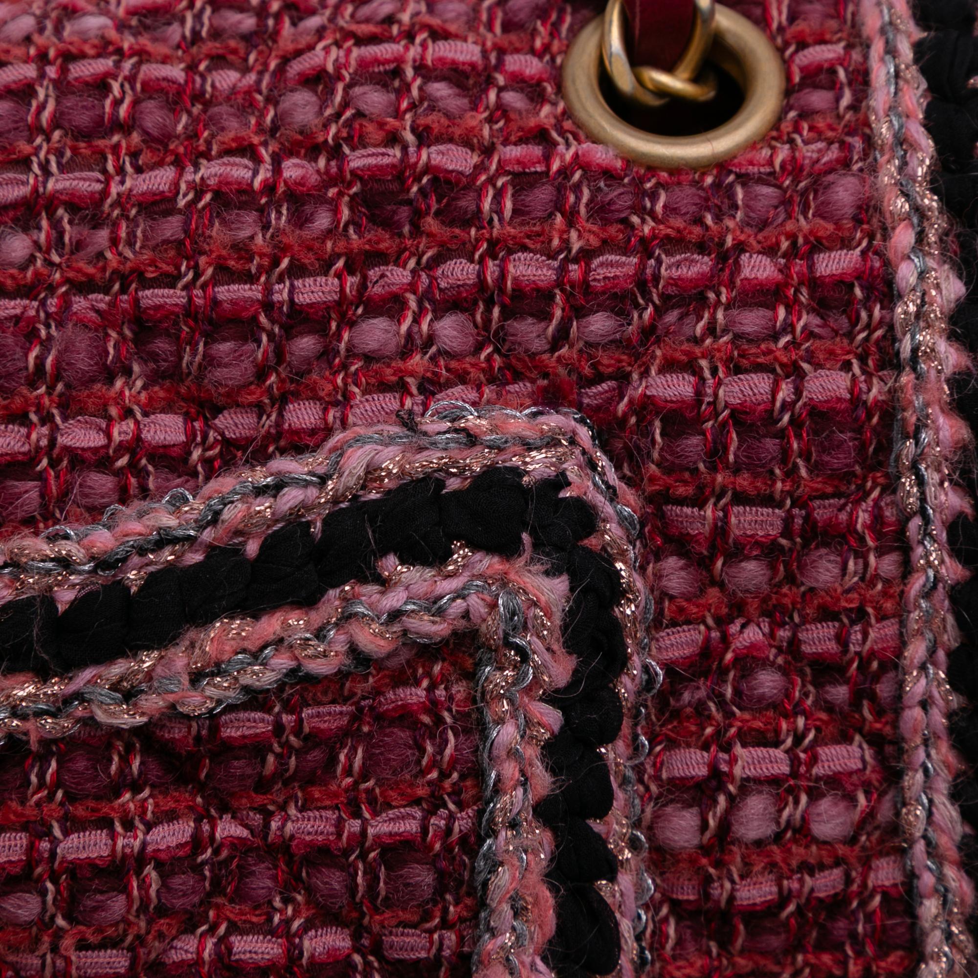 Chanel Medium Braided Classic Tweed Single Flap