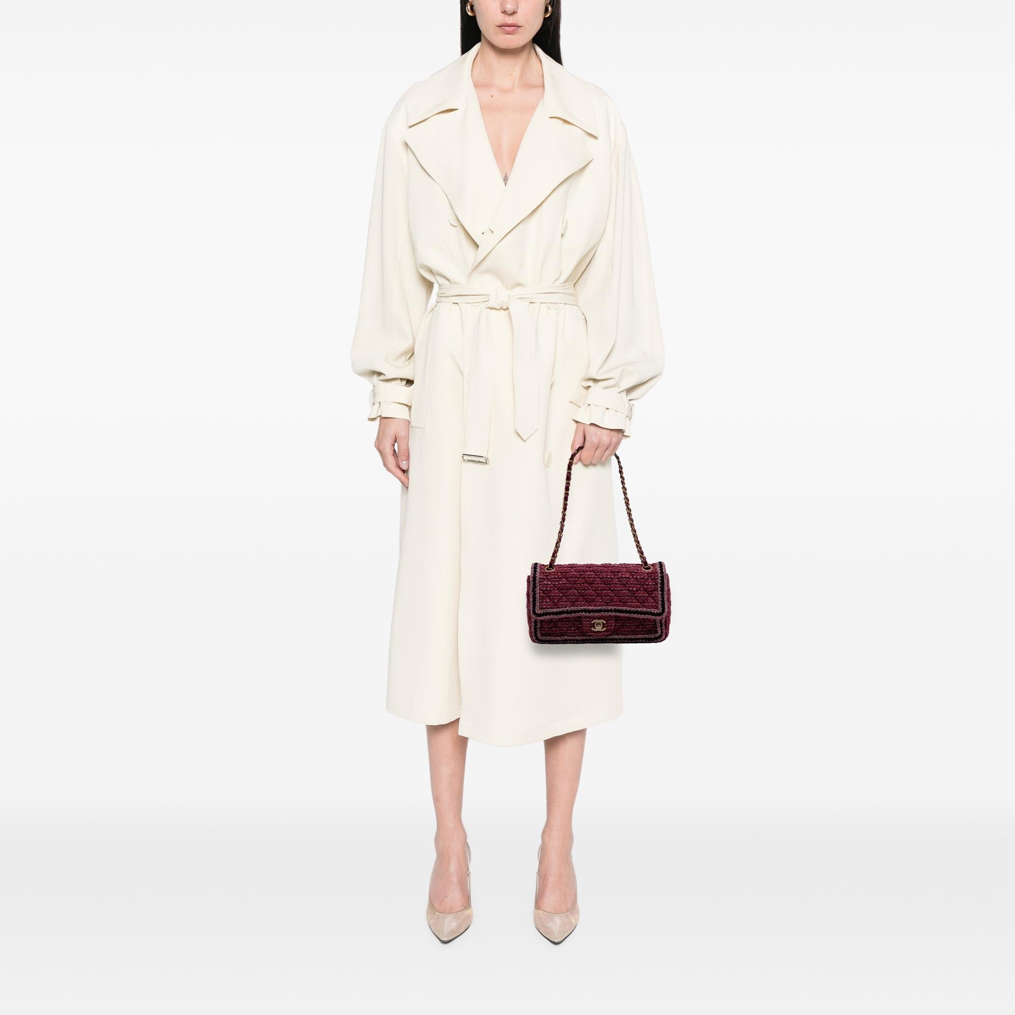 Chanel Medium Braided Classic Tweed Single Flap