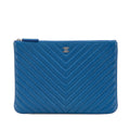 Chanel Medium CC Chevron Caviar O Case Clutch