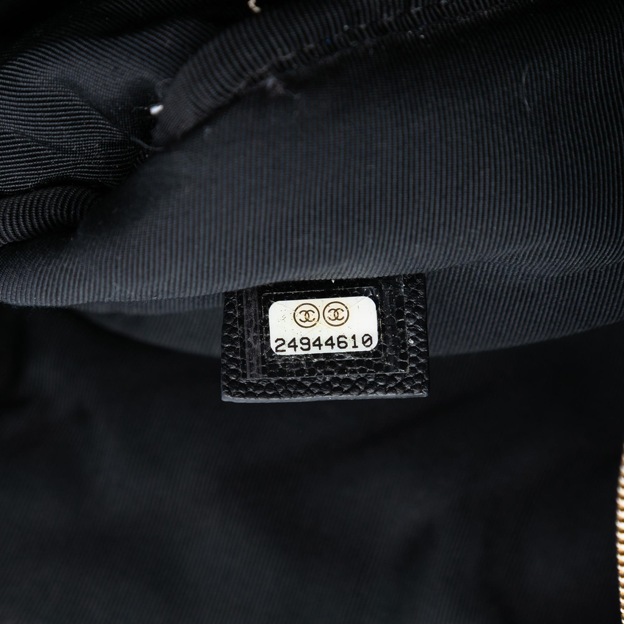 Chanel Medium CC Chevron Caviar O Case Clutch