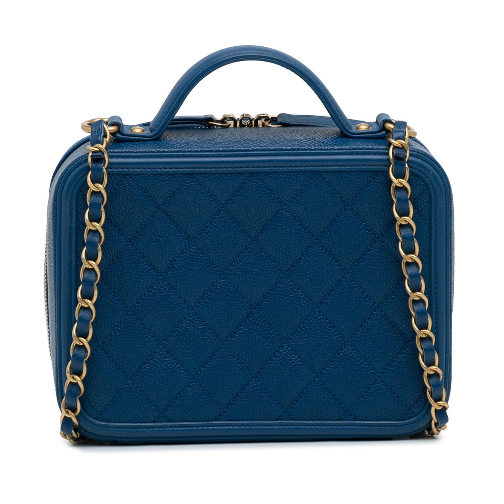 Chanel Medium CC Filigree Caviar Vanity Case (SHG-hDYH99)