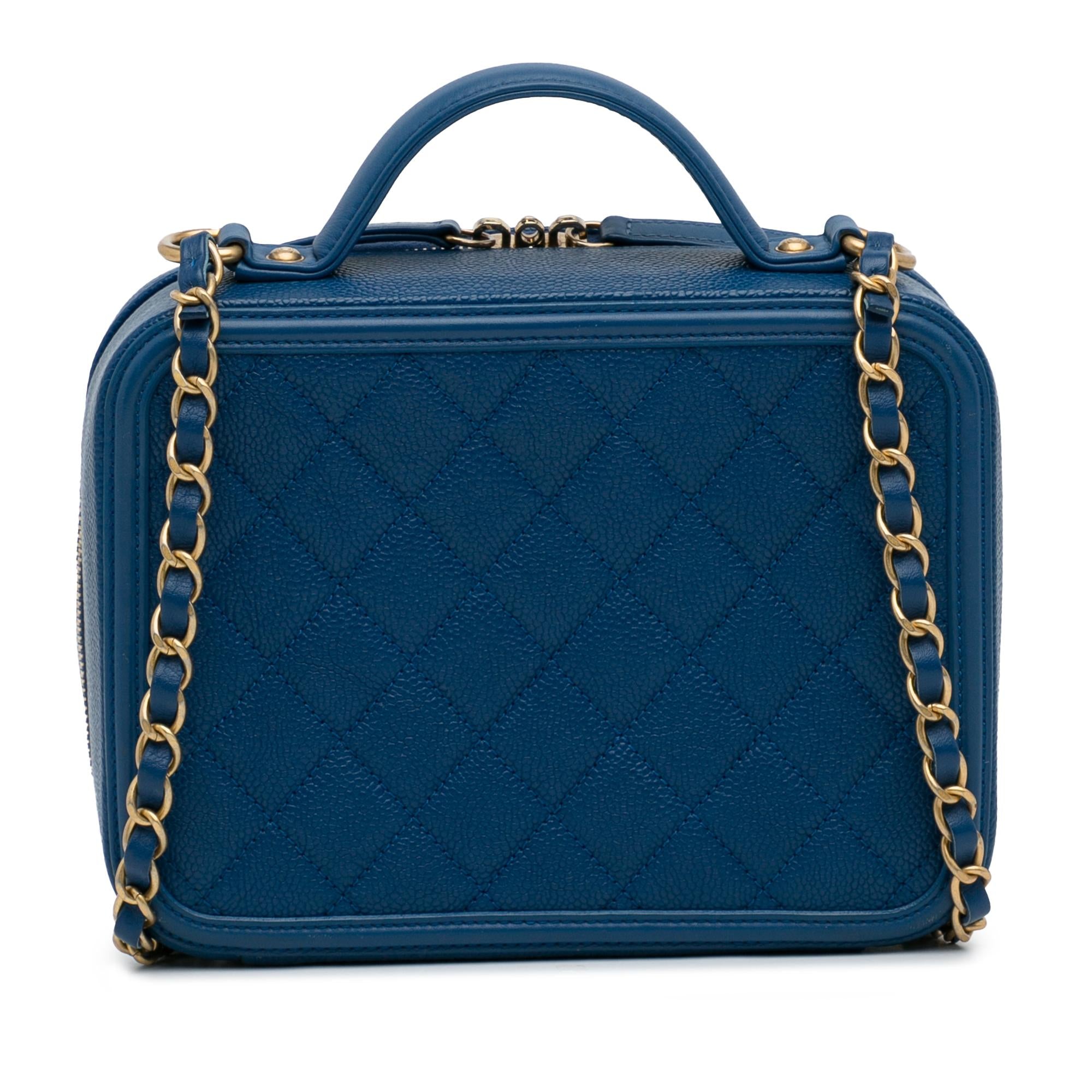 Chanel Medium CC Filigree Caviar Vanity Case (SHG-hDYH99)