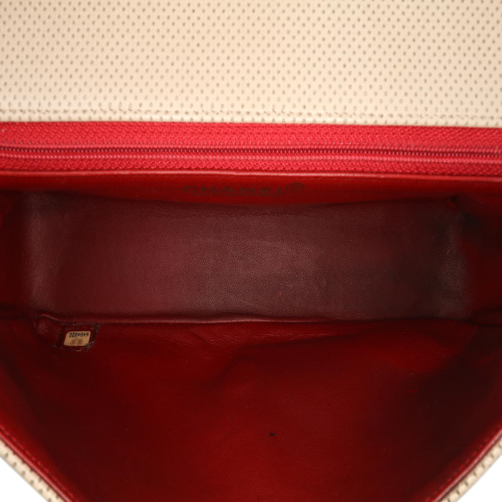 Chanel Medium CC Perforated Calfskin Single Flap