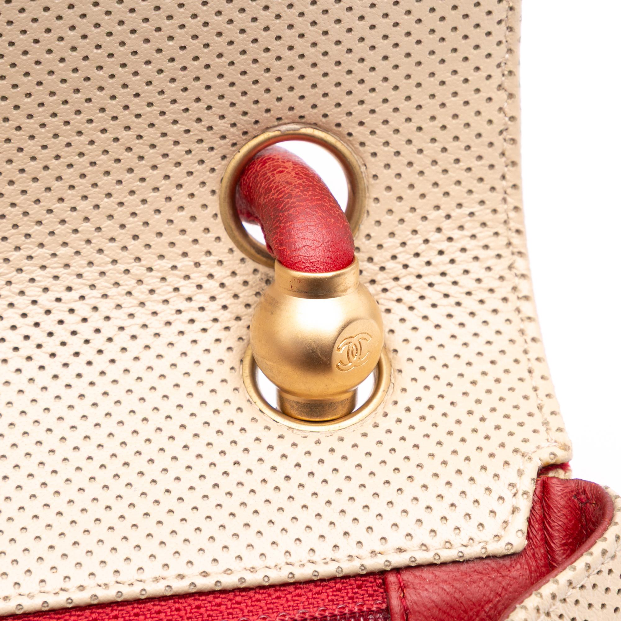 Chanel Medium CC Perforated Calfskin Single Flap