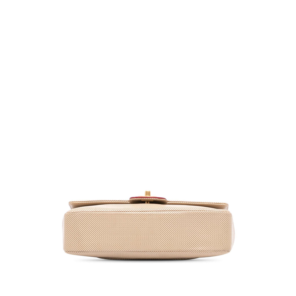 Chanel Medium CC Perforated Calfskin Single Flap
