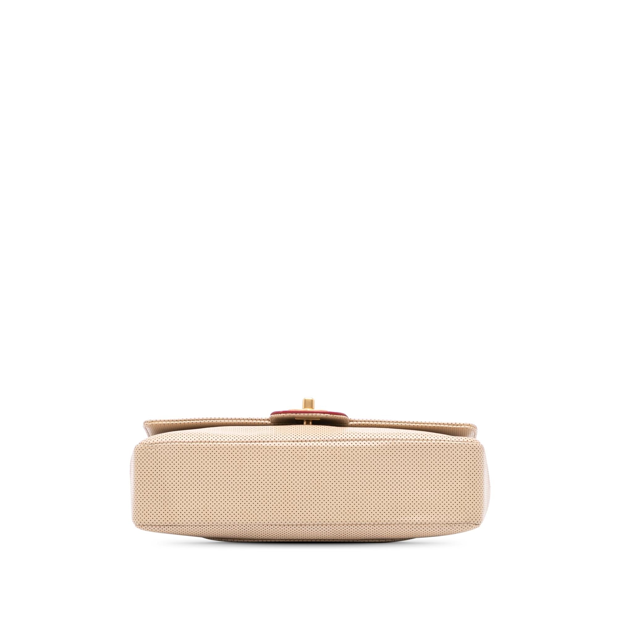 Chanel Medium CC Perforated Calfskin Single Flap