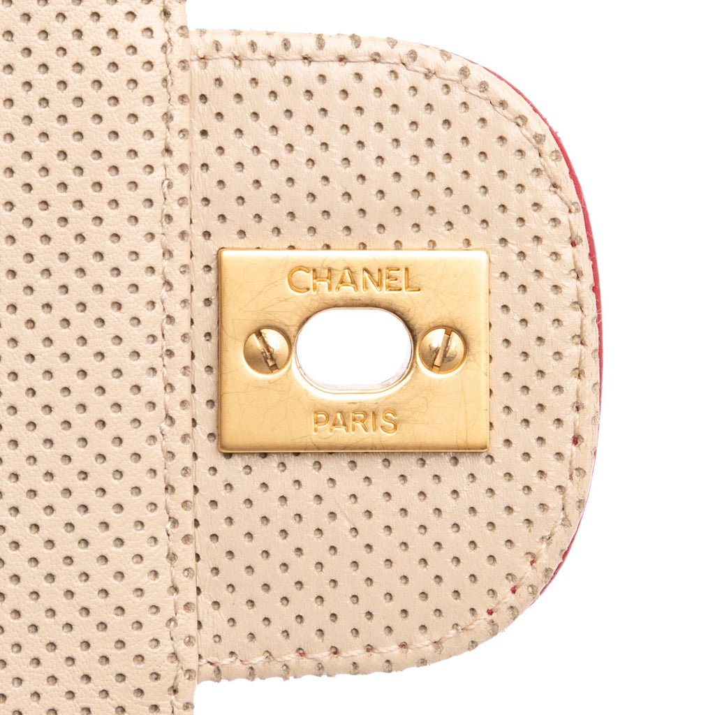 Chanel Medium CC Perforated Calfskin Single Flap