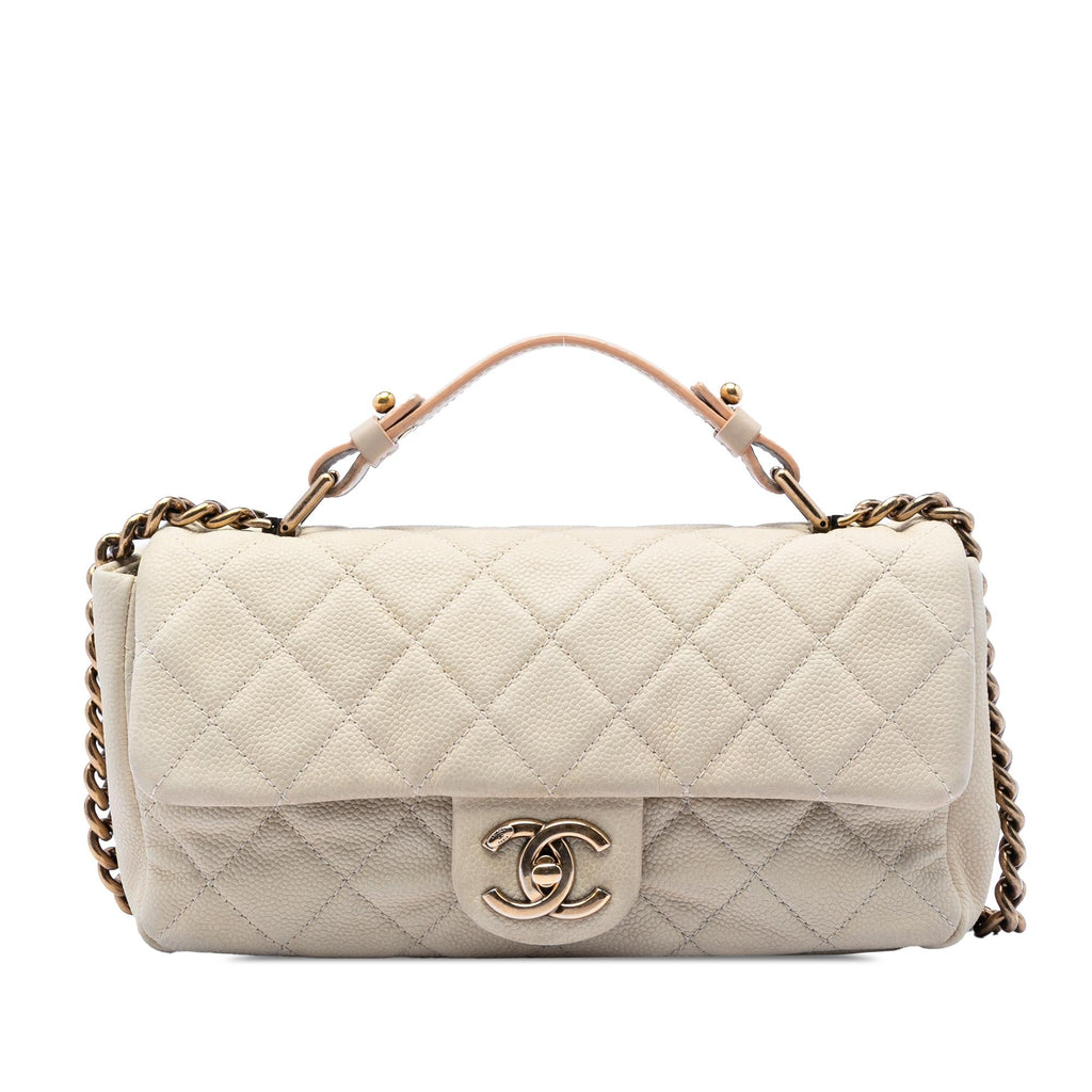 Chanel Medium CC Quilted Caviar Chic Flap