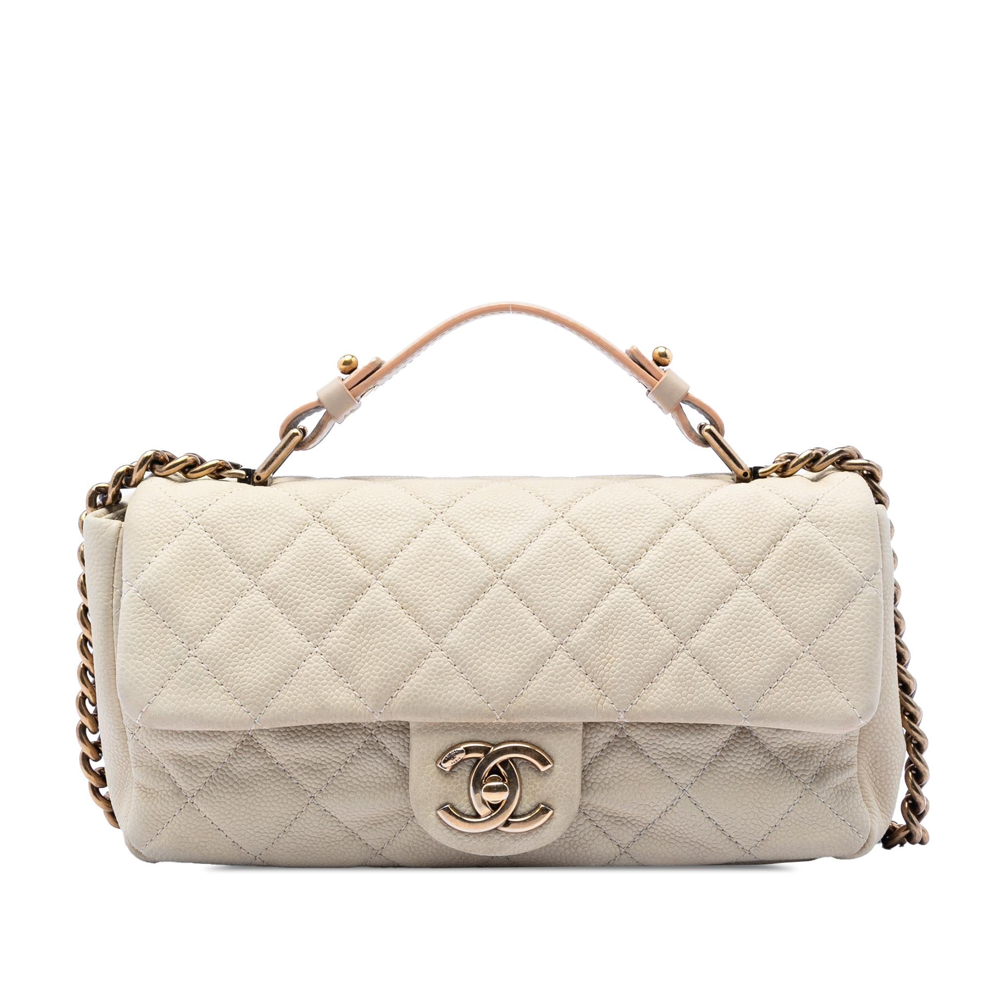 Chanel Medium CC Quilted Caviar Chic Flap