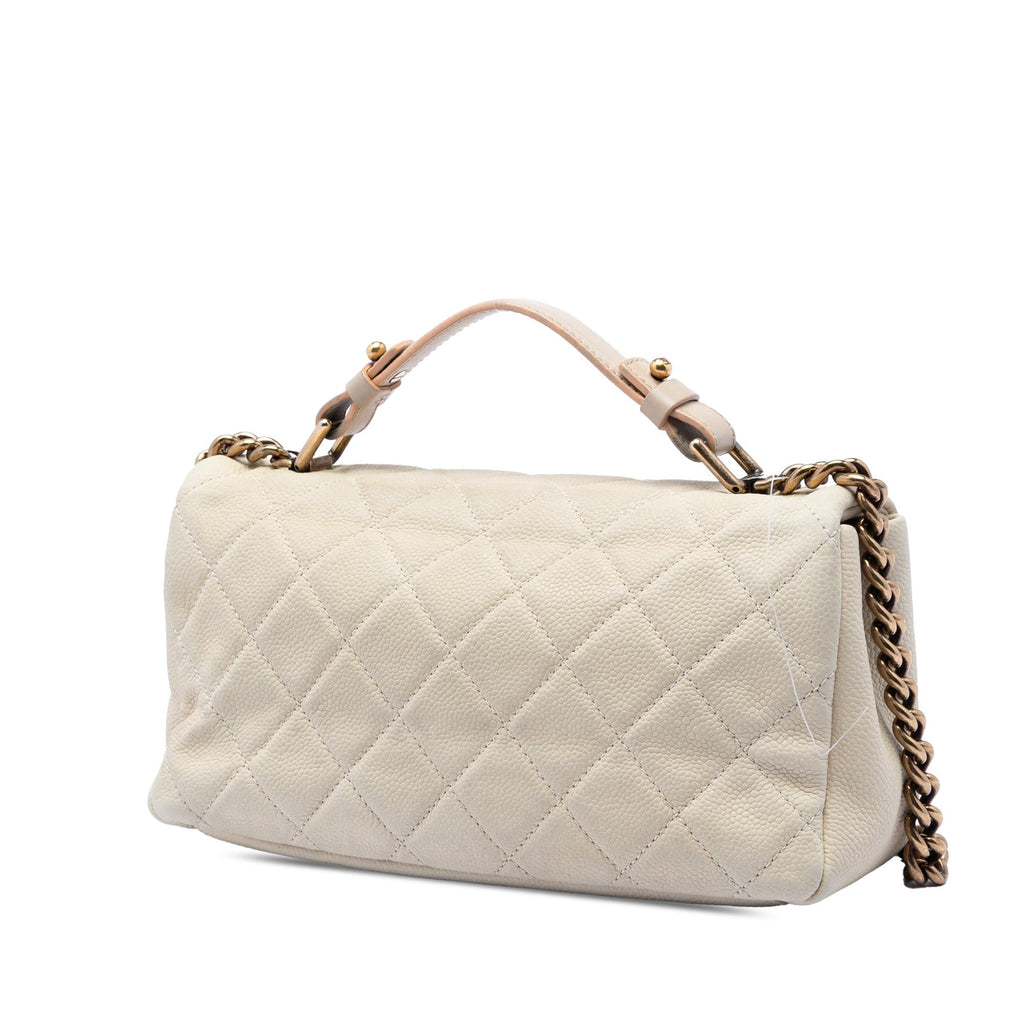 Chanel Medium CC Quilted Caviar Chic Flap