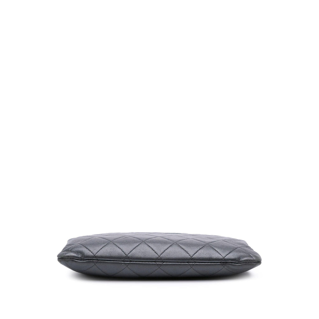 Chanel Medium CC Quilted Caviar O Case Clutch