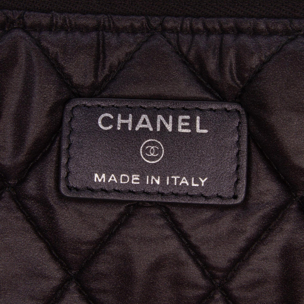 Chanel Medium CC Quilted Caviar O Case Clutch