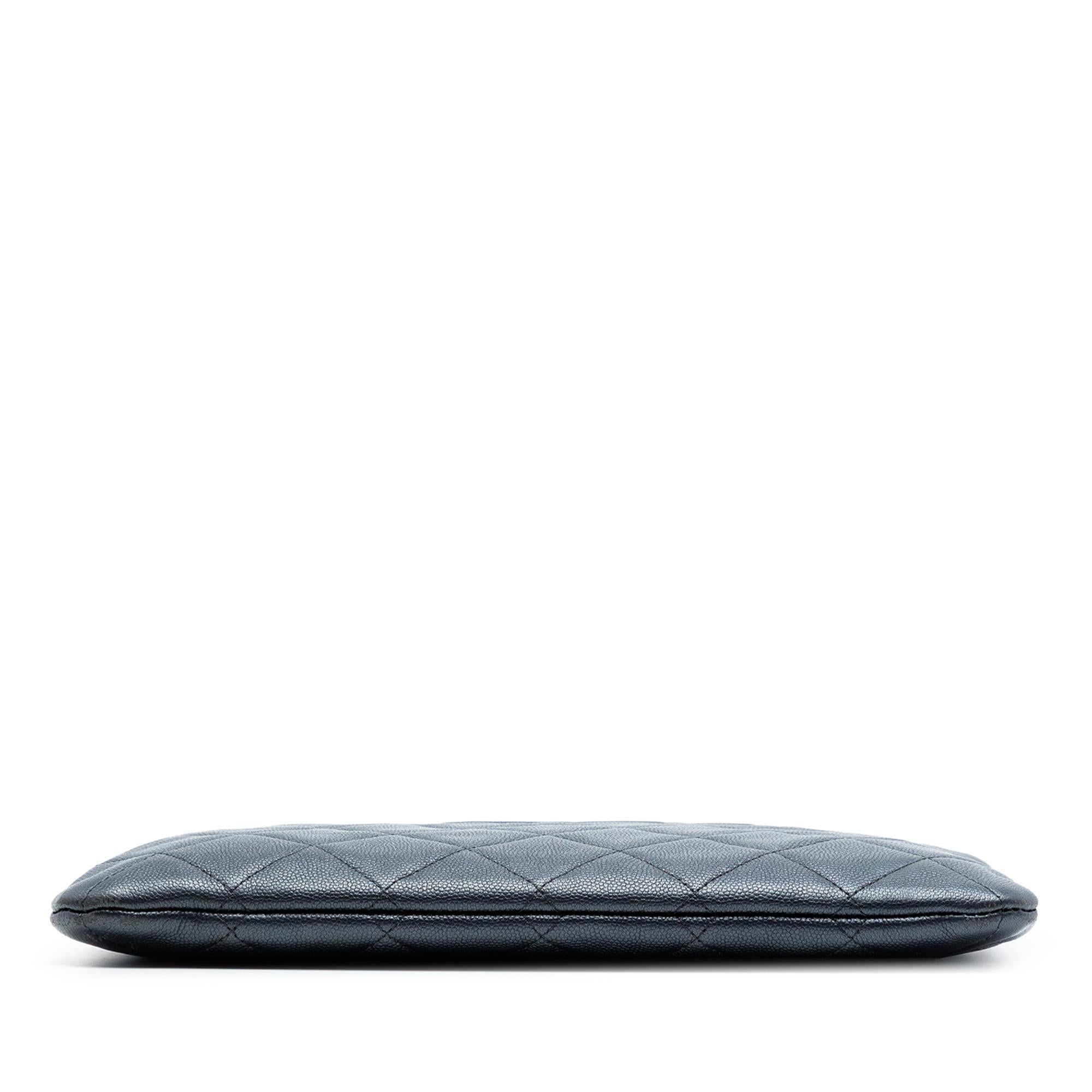Chanel Medium CC Quilted Caviar O Case Clutch