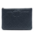 Chanel Medium CC Quilted Caviar O Case Clutch