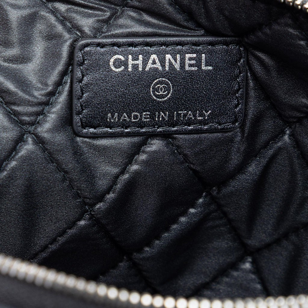 Chanel Medium CC Quilted Caviar O Case Clutch