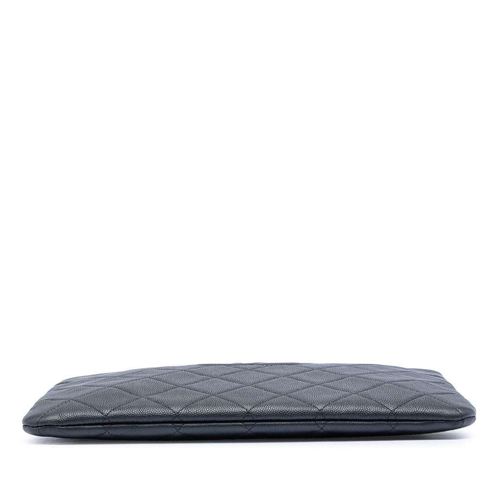 Chanel Medium CC Quilted Caviar O Case Clutch