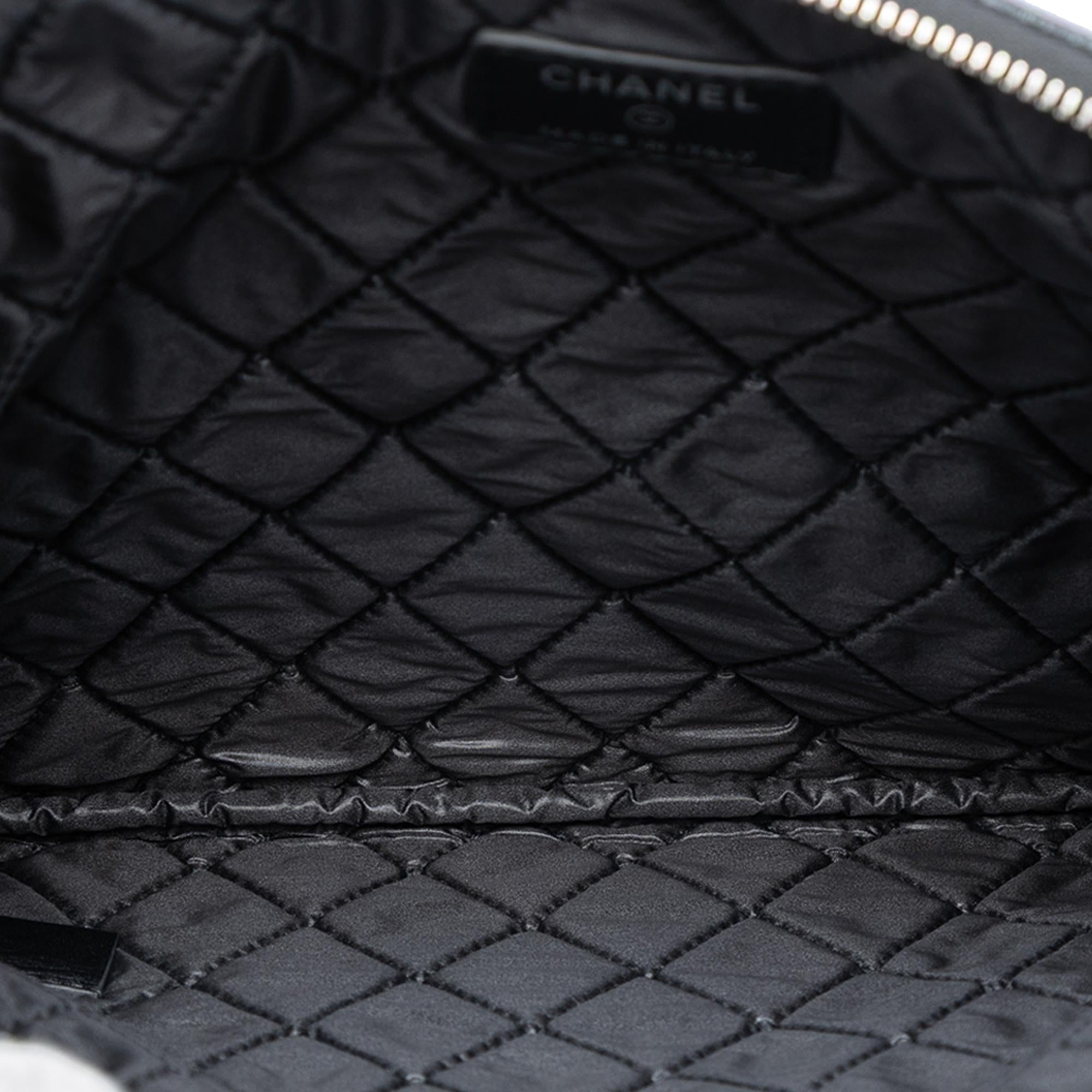 Chanel Medium CC Quilted Caviar O Case Clutch