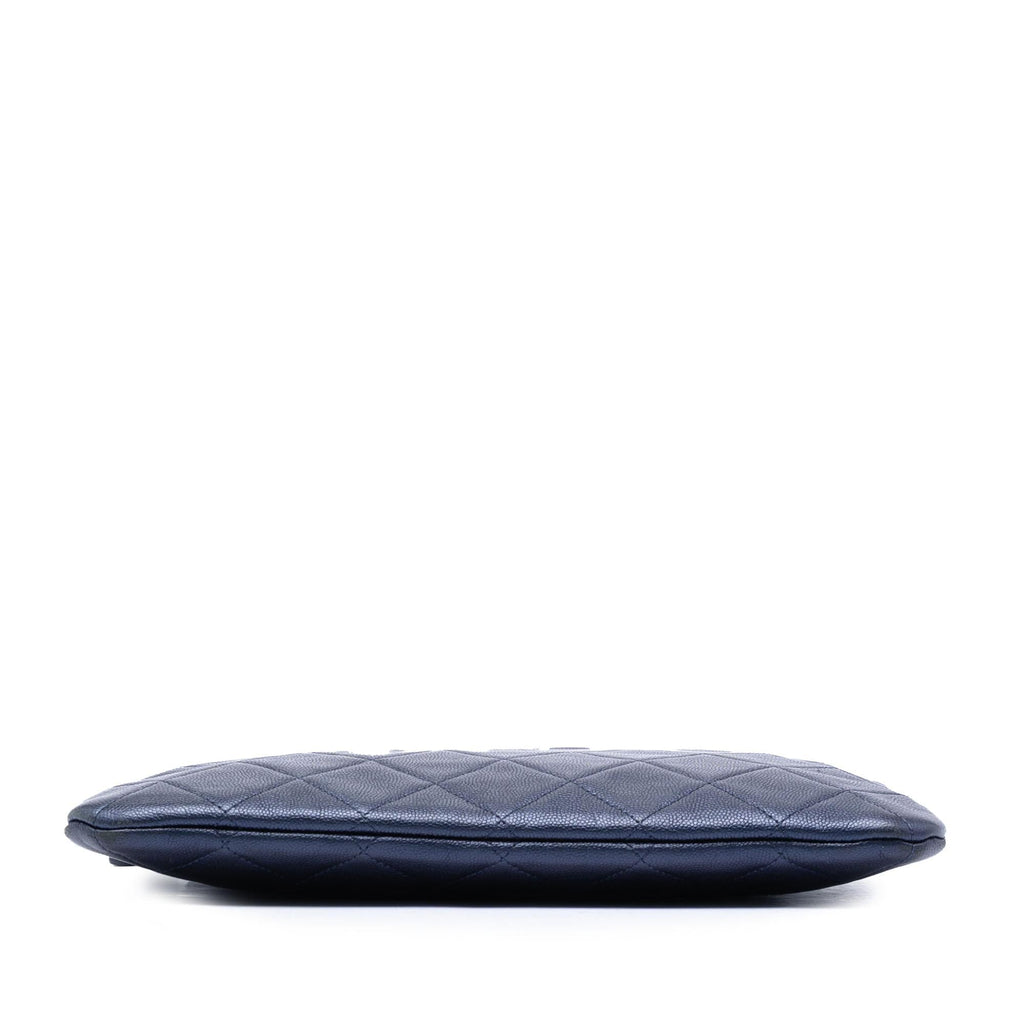 Chanel Medium CC Quilted Caviar O Case Clutch