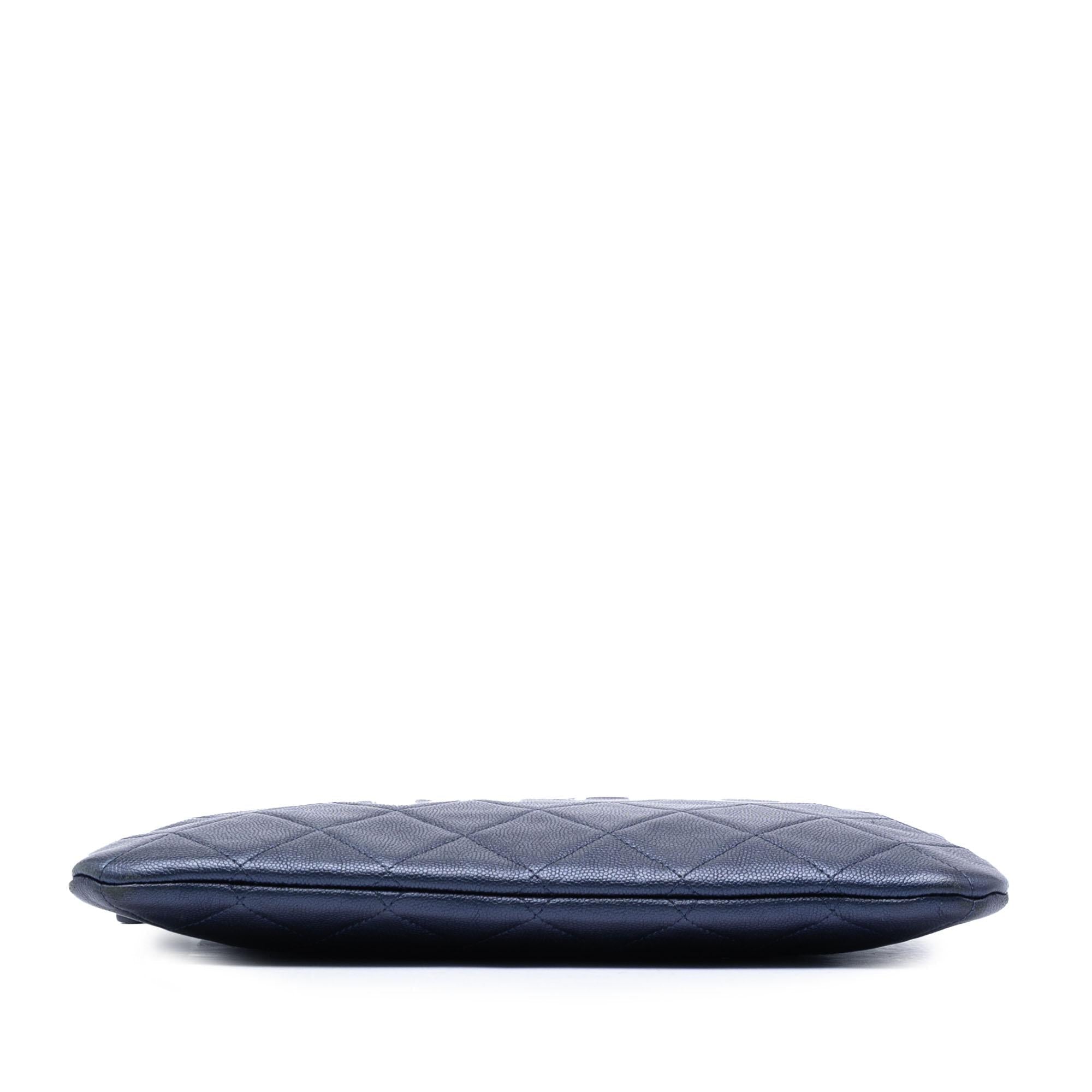 Chanel Medium CC Quilted Caviar O Case Clutch