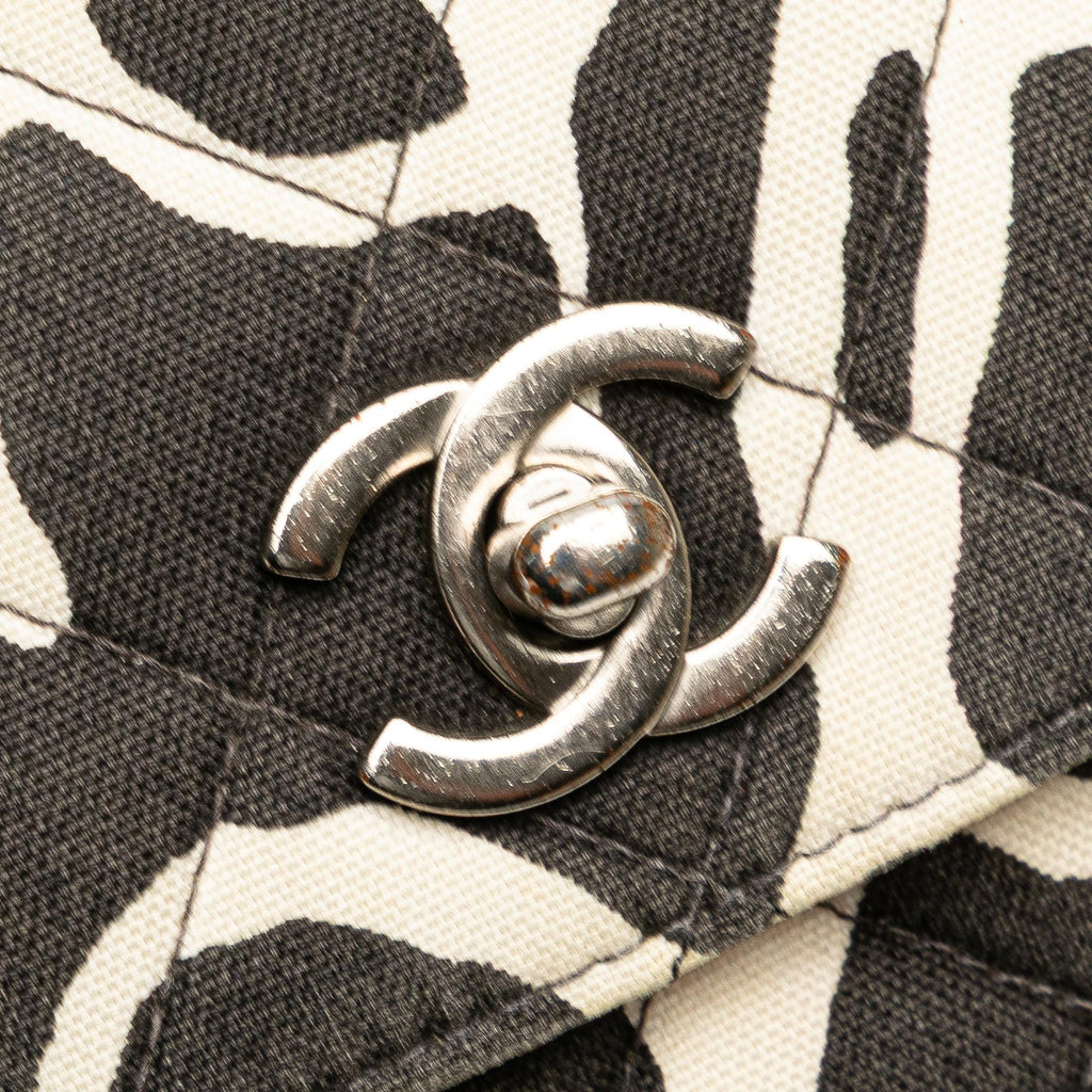 Chanel Medium CC Quilted Printed Canvas Single Flap