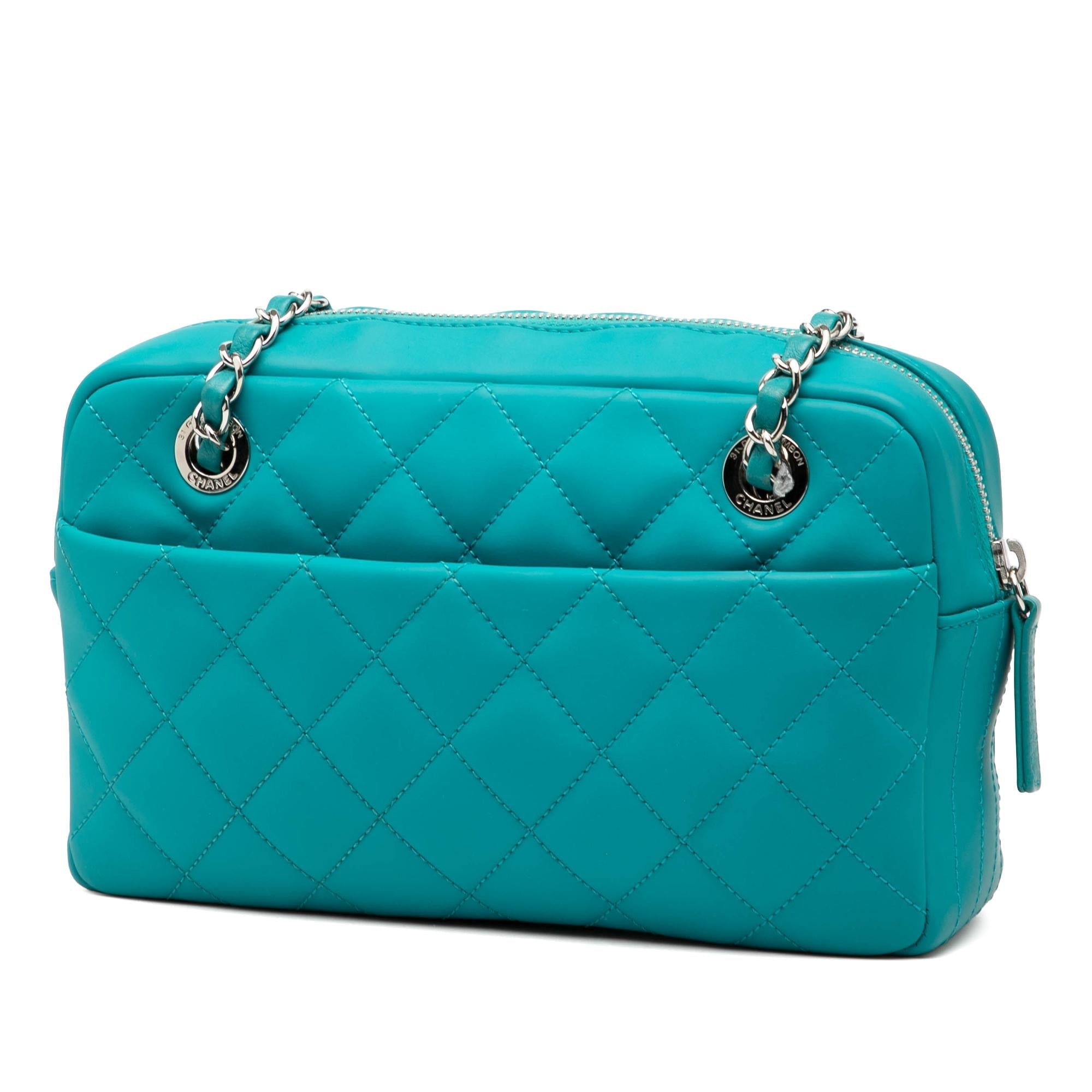 Chanel Medium CC Quilted Rubberized Lambskin Coco Rain Camera Bag