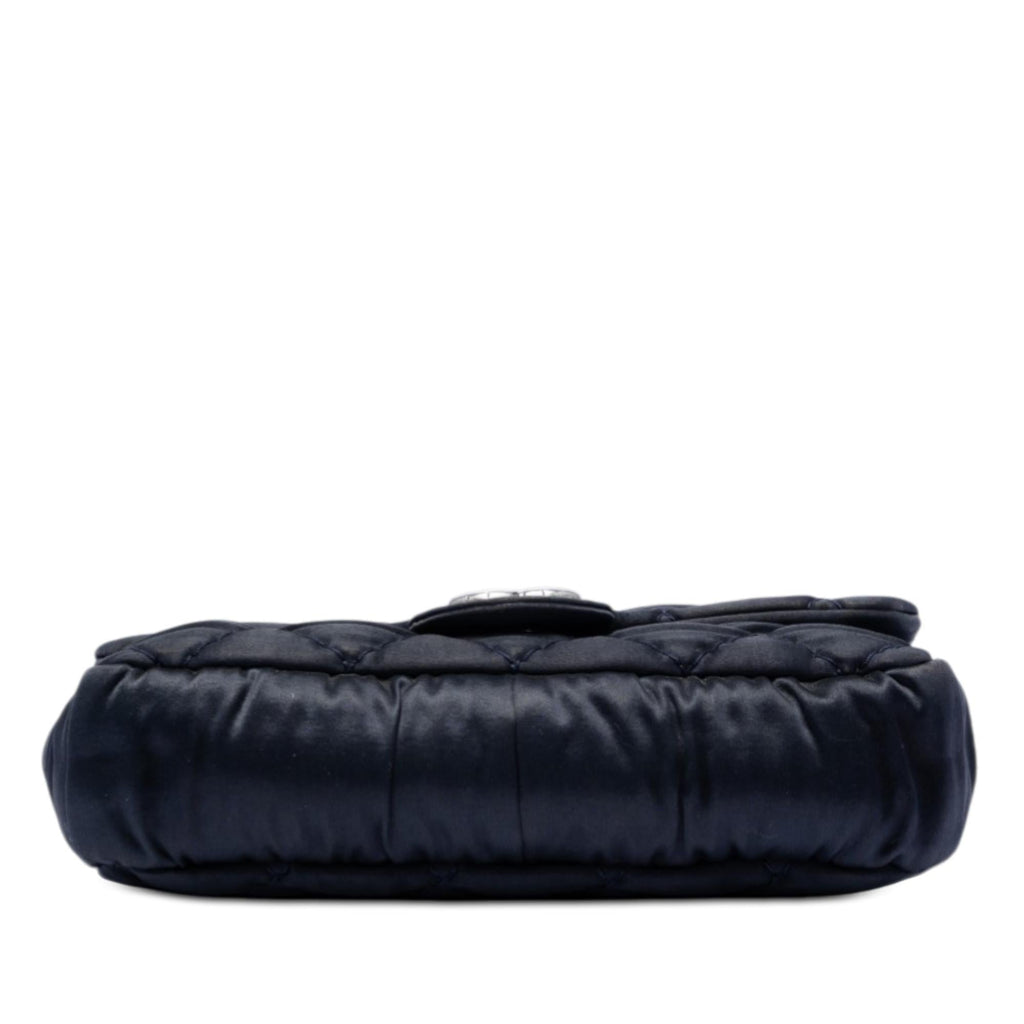 Chanel Medium CC Quilted Satin Single Flap