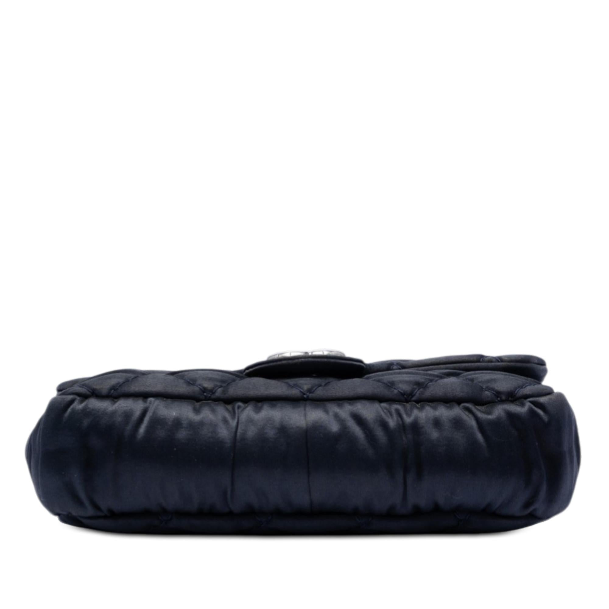 Chanel Medium CC Quilted Satin Single Flap