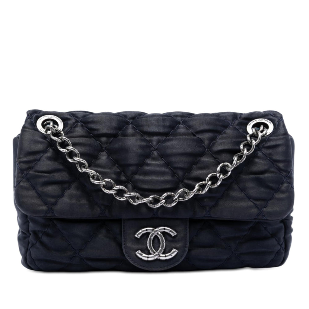 Chanel Medium CC Quilted Satin Single Flap