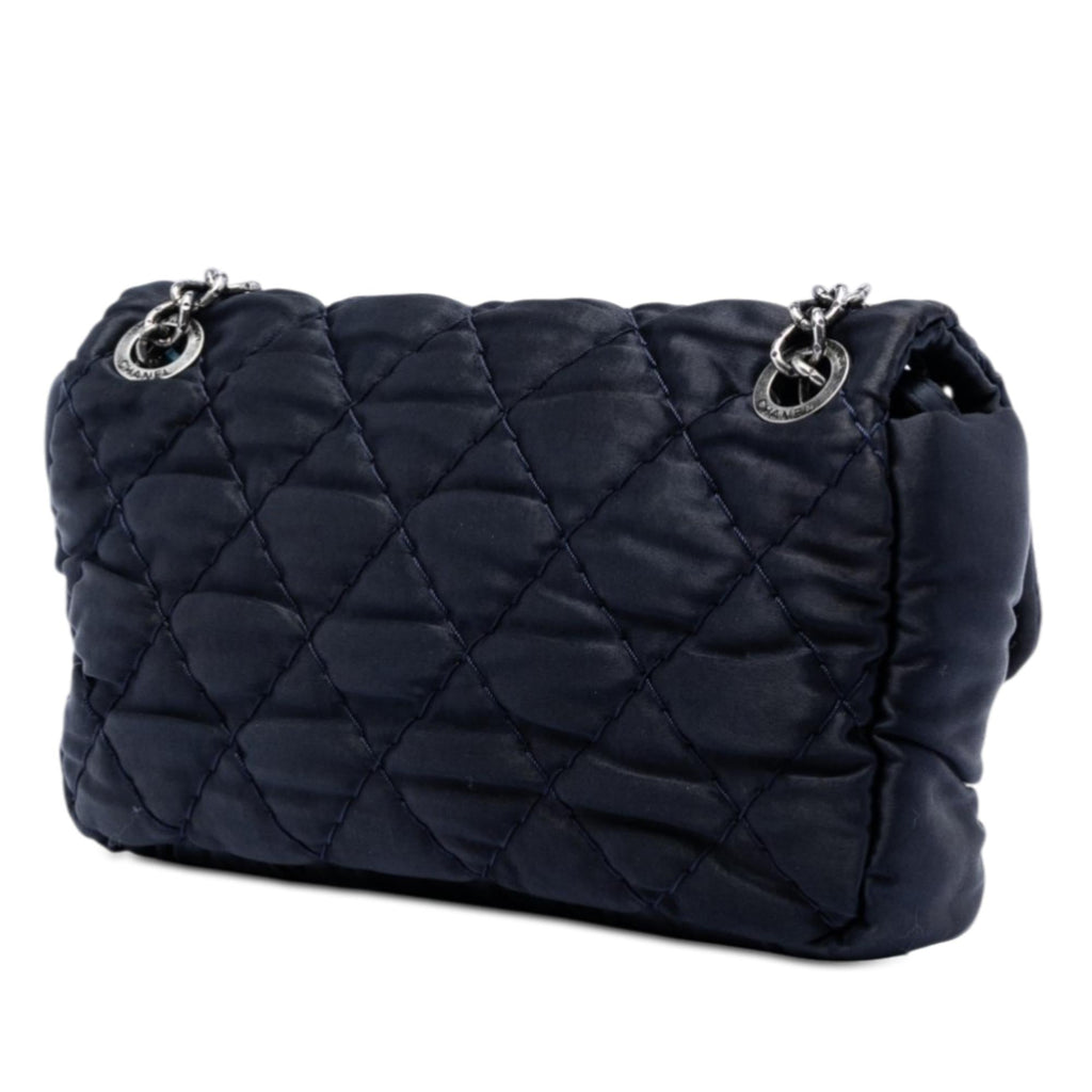 Chanel Medium CC Quilted Satin Single Flap