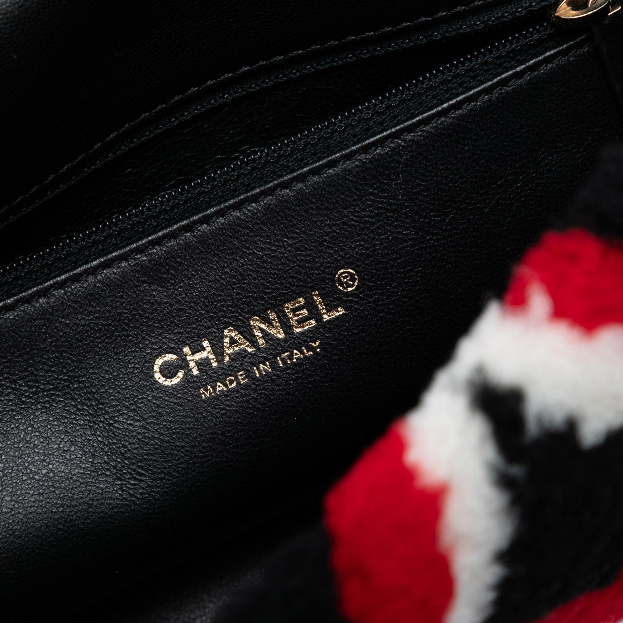 Chanel Medium CC Shearling and Lambskin Single Flap