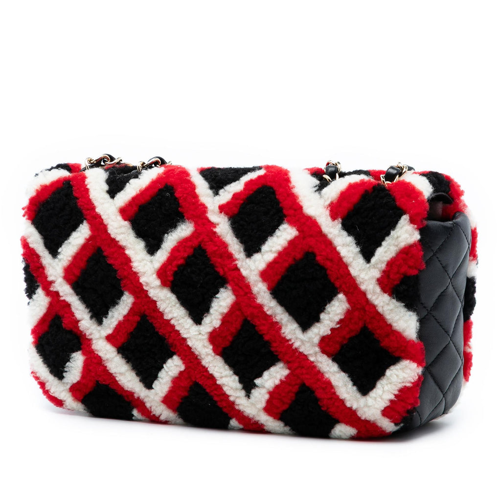 Chanel Medium CC Shearling and Lambskin Single Flap