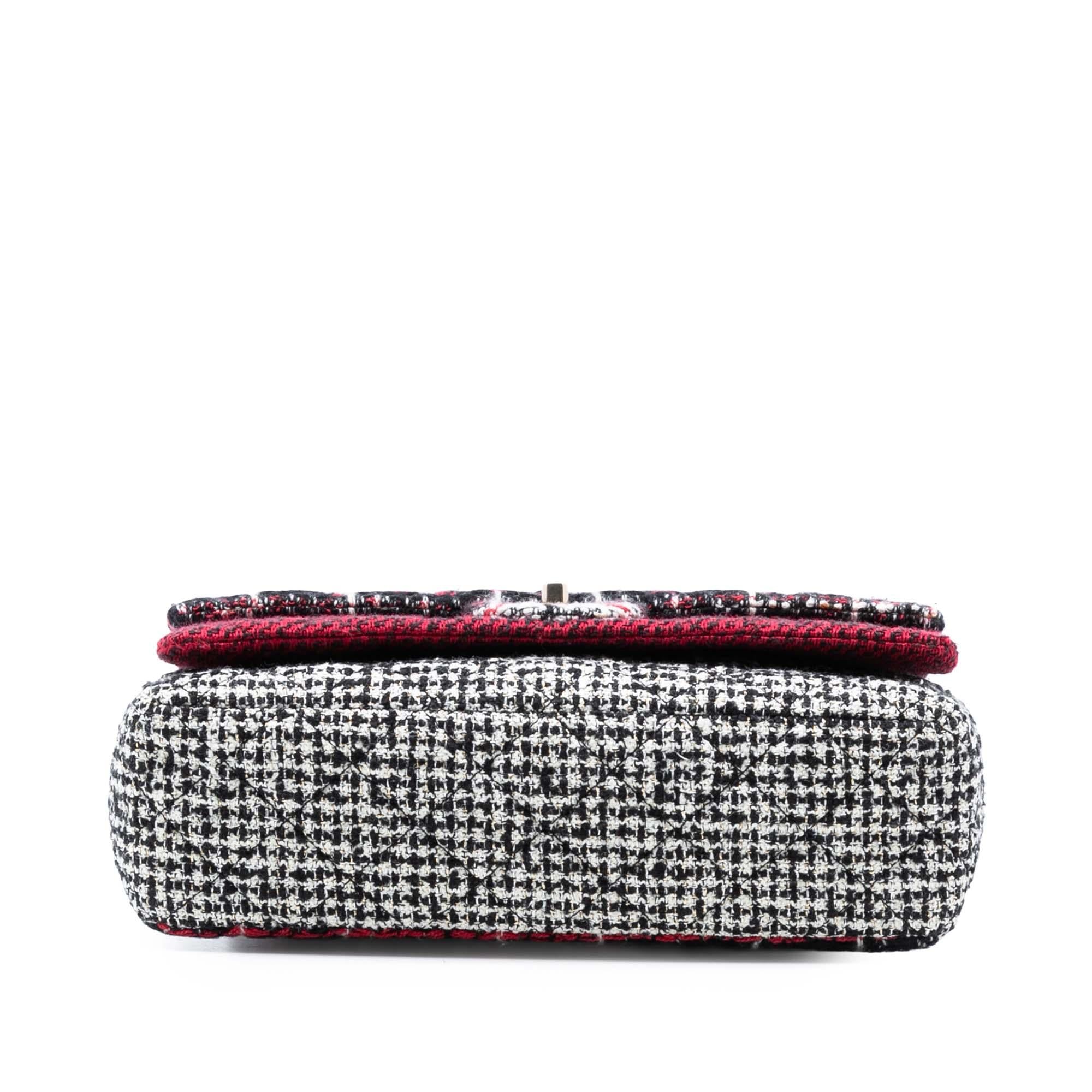 Chanel Medium CC Tweed Multi Print Double Flap