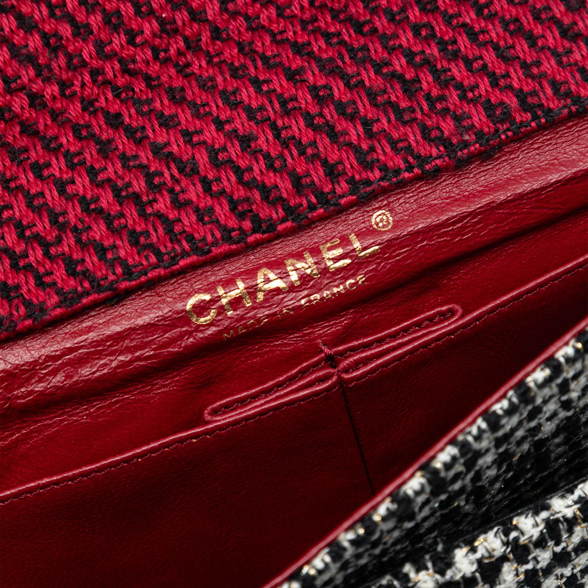 Chanel Medium CC Tweed Multi Print Double Flap
