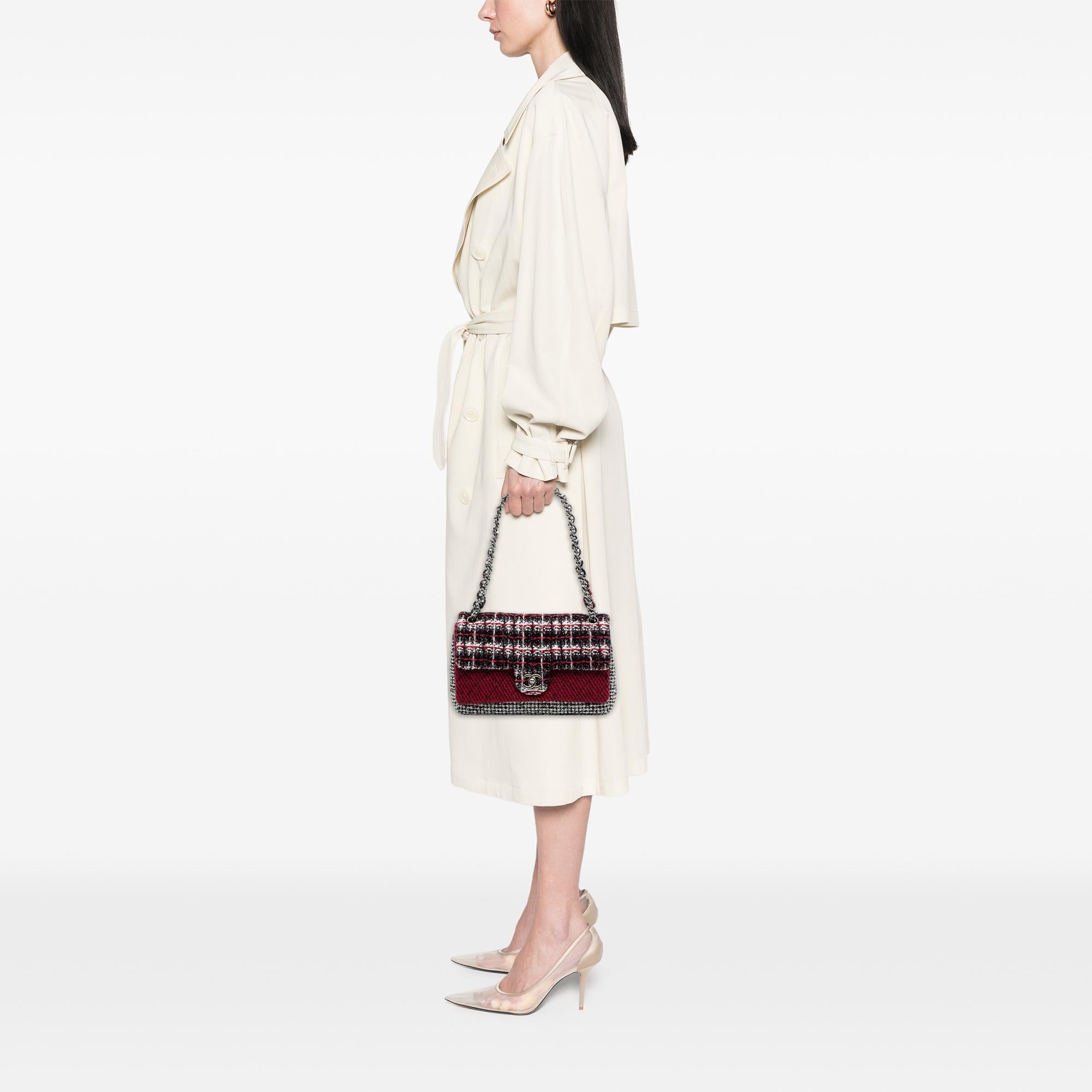 Chanel Medium CC Tweed Multi Print Double Flap
