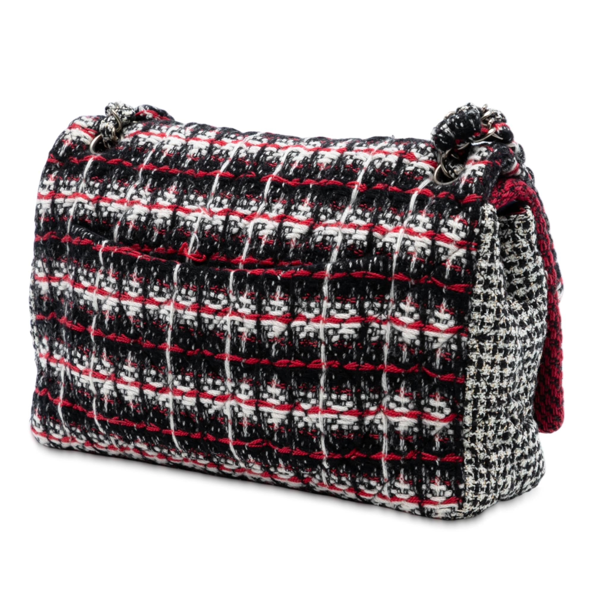 Chanel Medium CC Tweed Multi Print Double Flap