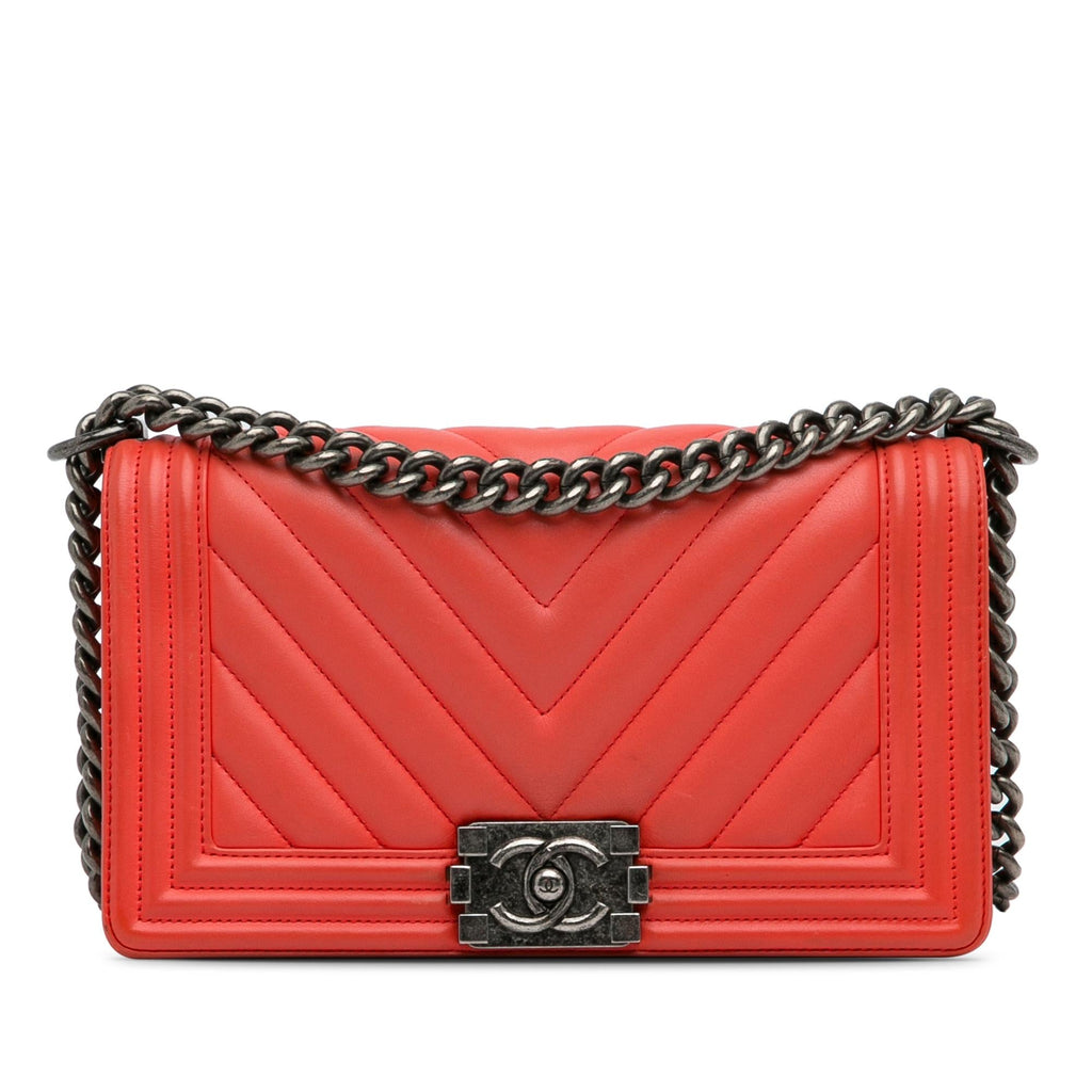 Chanel Medium Calfskin Chevron Boy Flap