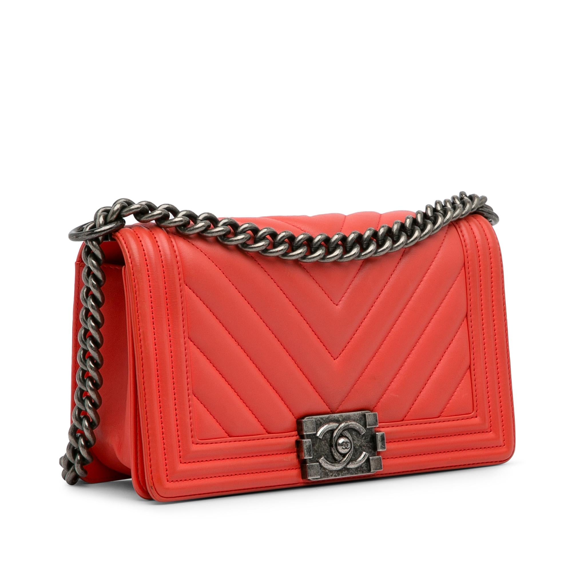 Chanel Medium Calfskin Chevron Boy Flap