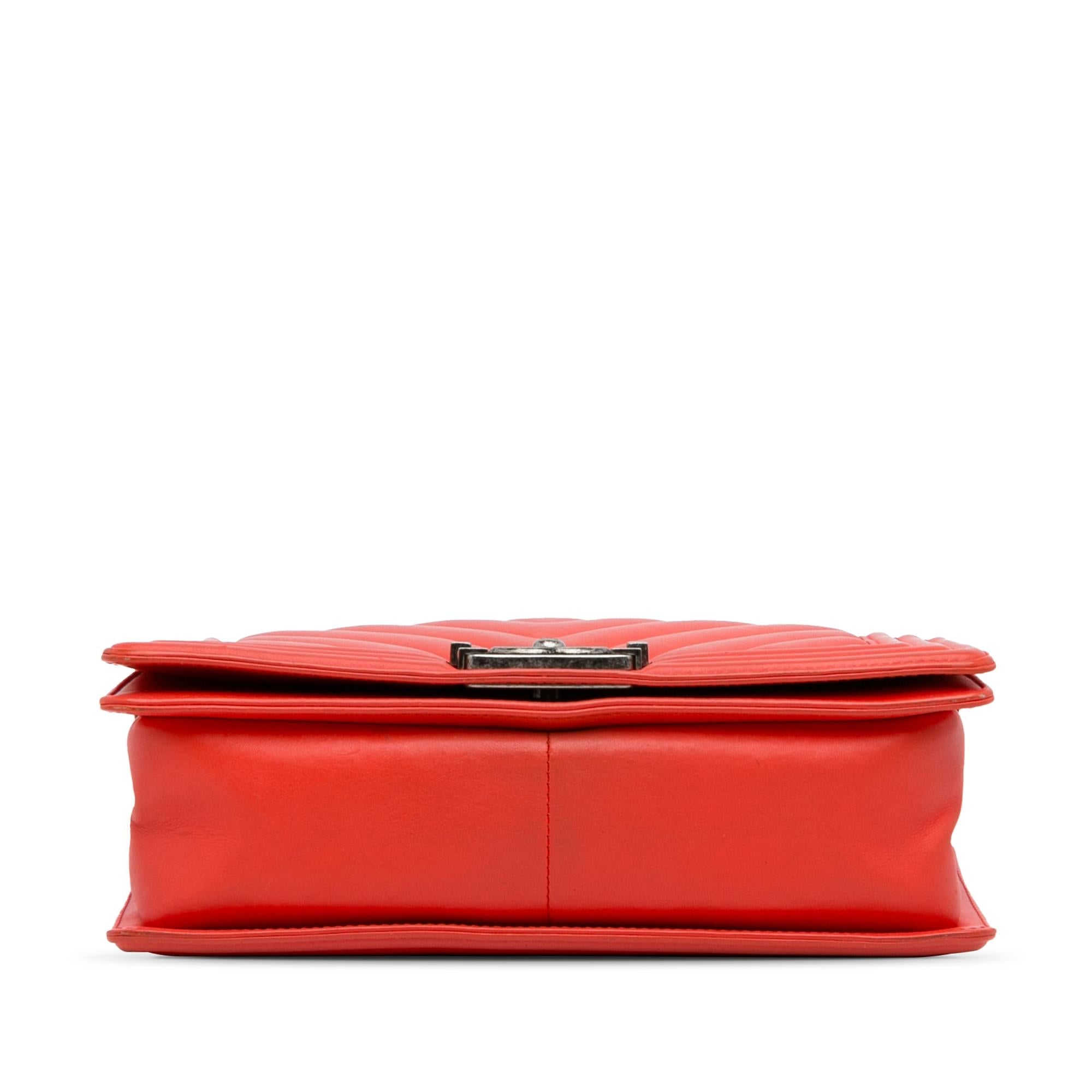 Chanel Medium Calfskin Chevron Boy Flap