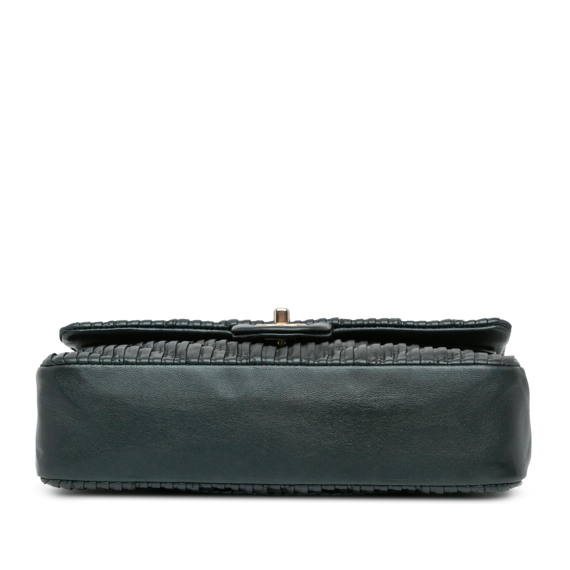 Chanel Medium Calfskin Coco Pleats Double Flap (SHG-XXiROs)