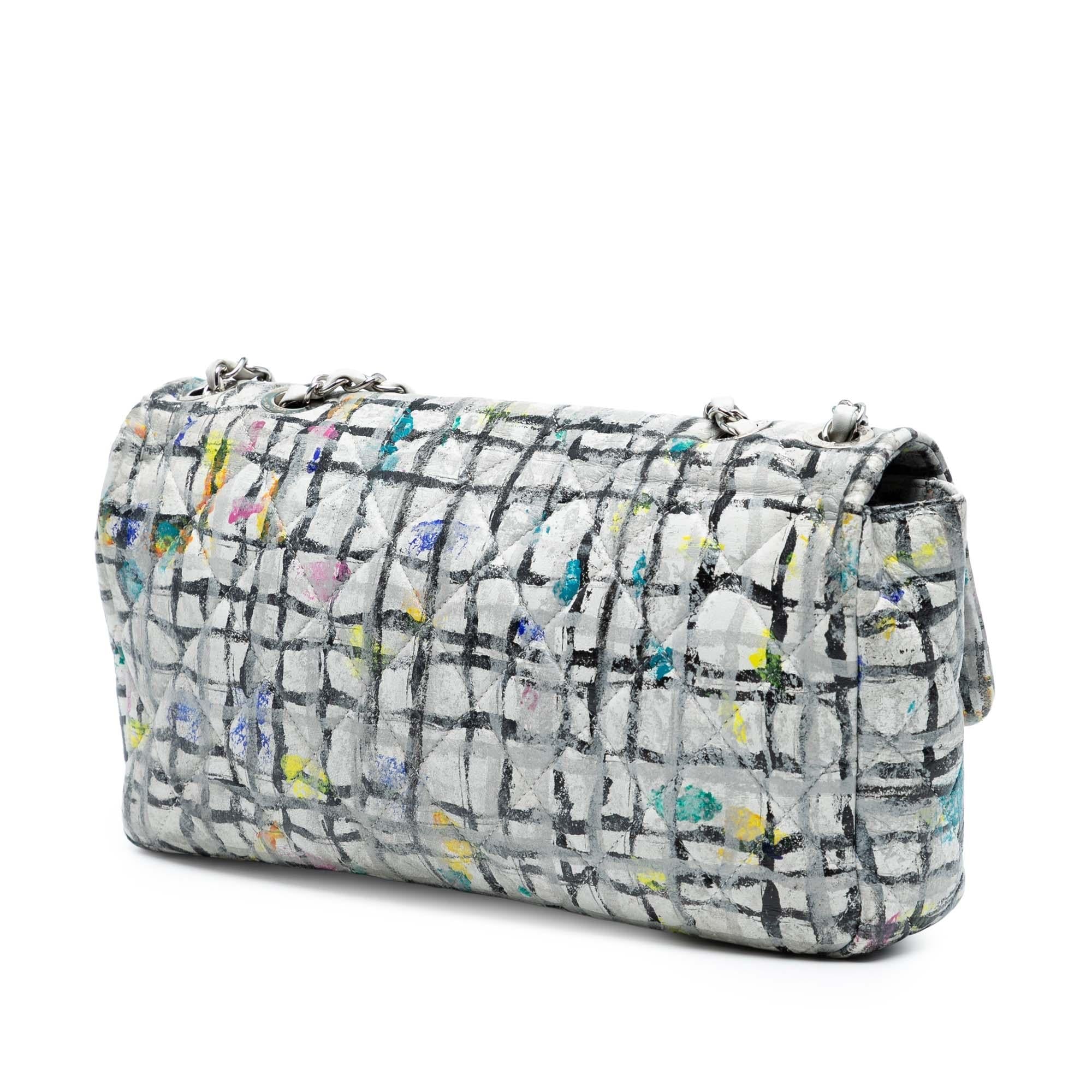 Chanel Medium Calfskin Hand Painted Graffiti Flap