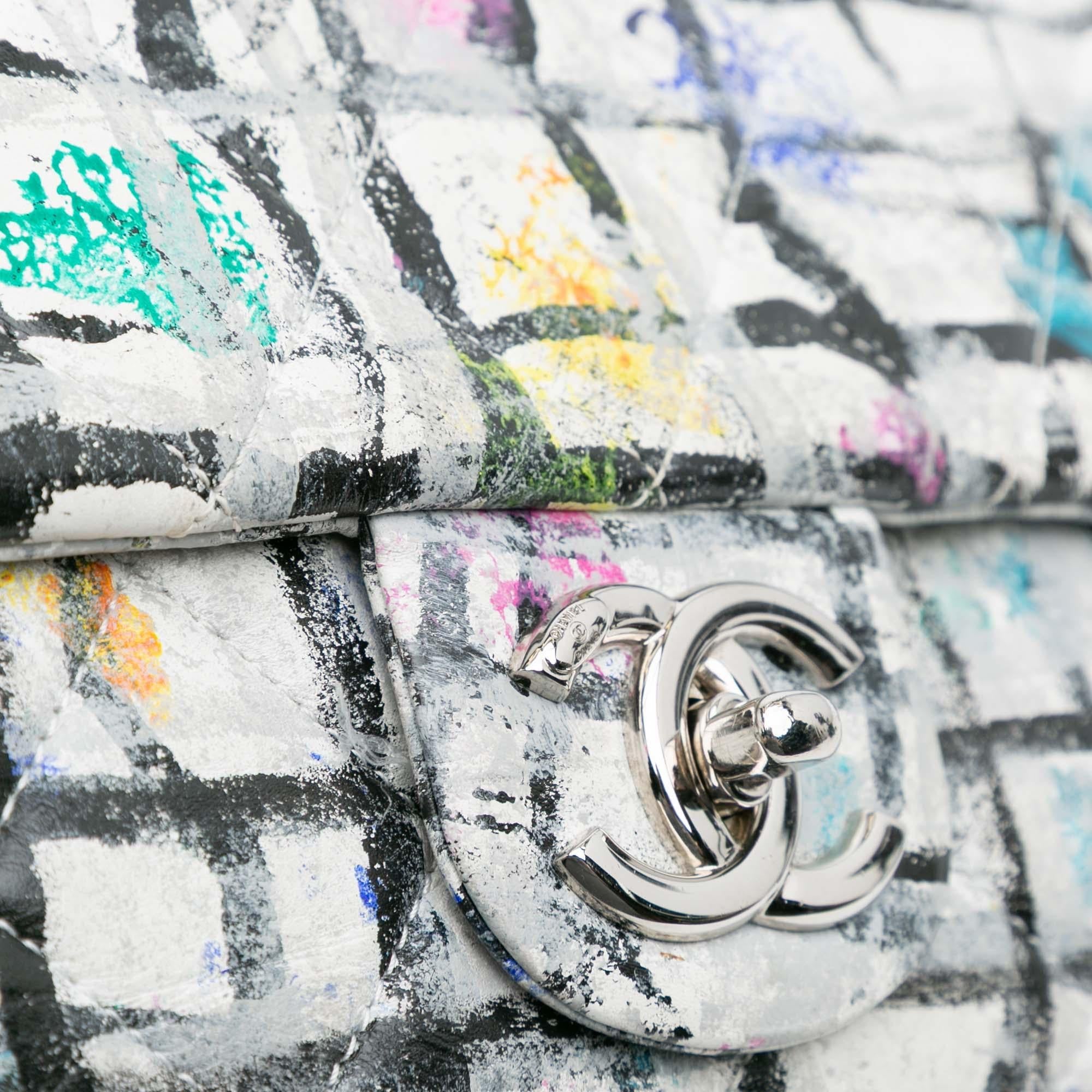 Chanel Medium Calfskin Hand Painted Graffiti Flap