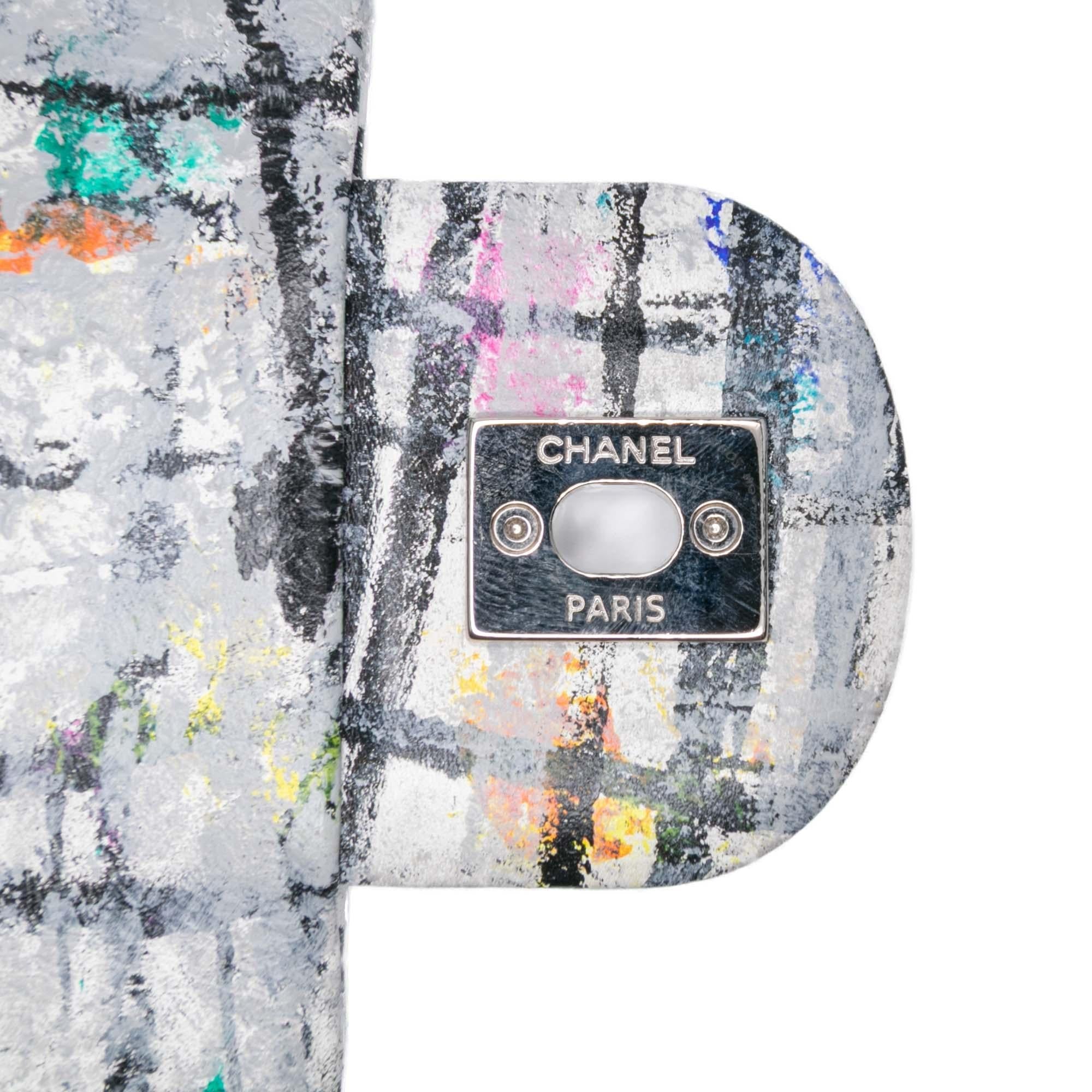 Chanel Medium Calfskin Hand Painted Graffiti Flap