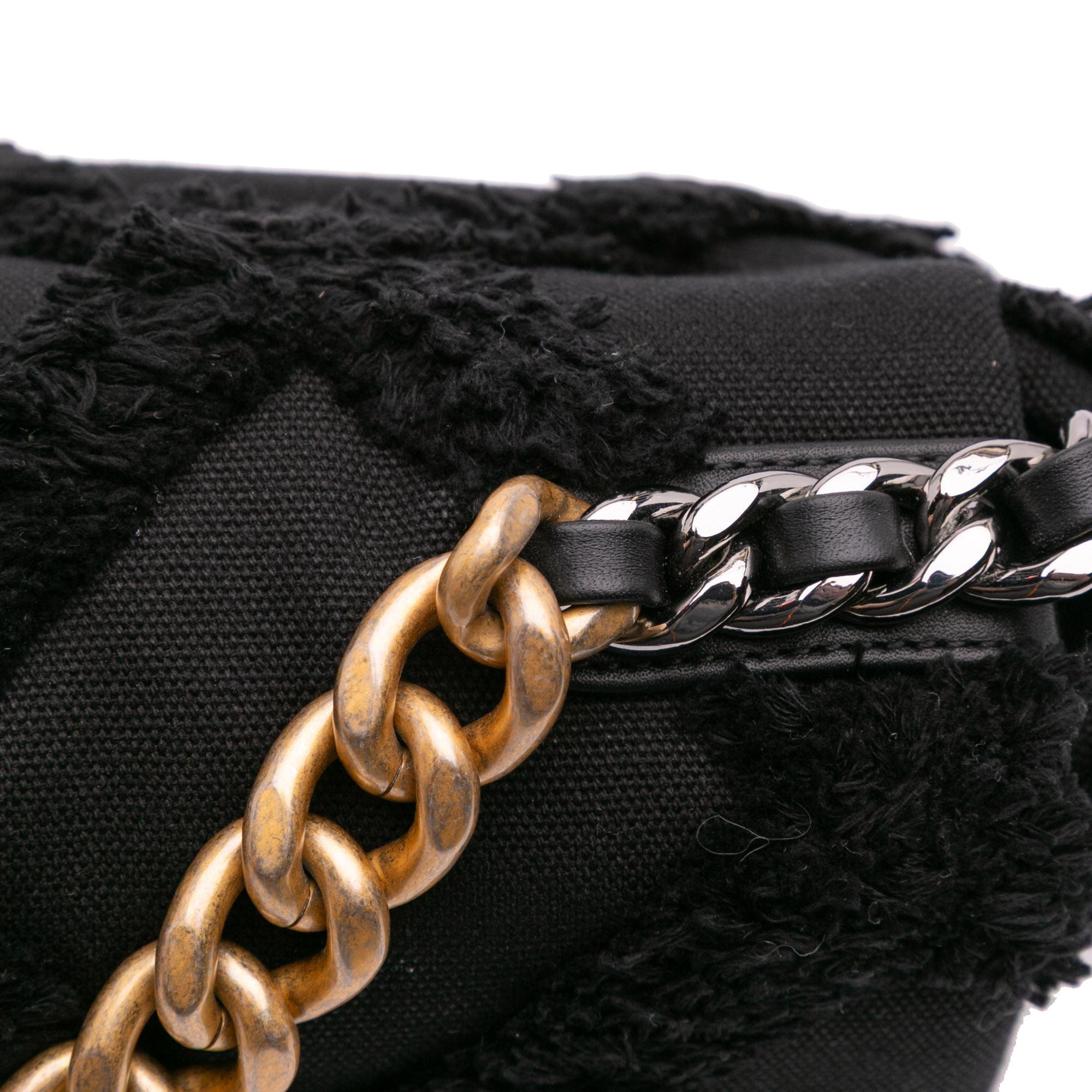 Chanel Medium Canvas and Cotton 19 Flap